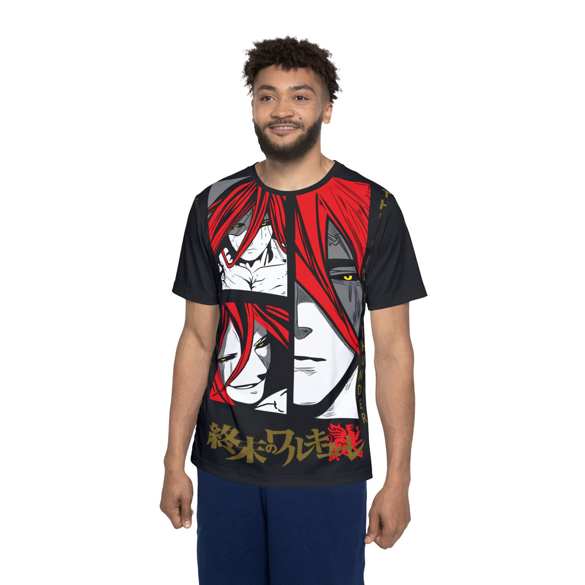 Anime-Inspired Men's Sports Premium Jersey - Thunder Series