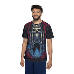 Men's Graphic Sports Premium Jersey - Gothic Skull Design