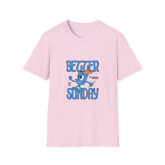 Retro 'Better Sunday' Unisex Softstyle Girls T-Shirt