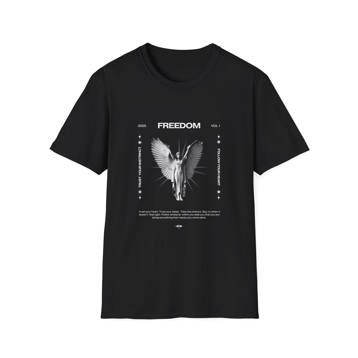 Freedom Angel Unisex Softstyle Girls T-Shirt | Embrace Independence & Empowerment