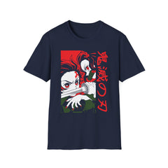 DEMONSSLAYER ANIME Printed T-Shirt - Softstyle Graphic Tee for Anime Fans