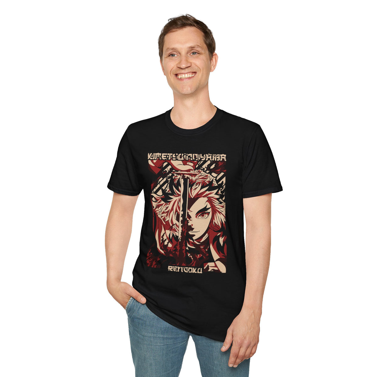 DEMONSSLAYER ANIME Printed T-Shirt - Kintesuto Sharu Hat Design
