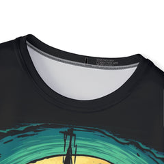 Men's Sports Premium Jersey - Haunted House Graphic Tee for Halloween Enthusiasts