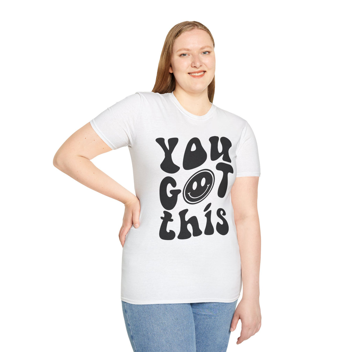 You Got This Printed English quotes  Unisex Softstyle T-Shirt - Positive Vibes Tee