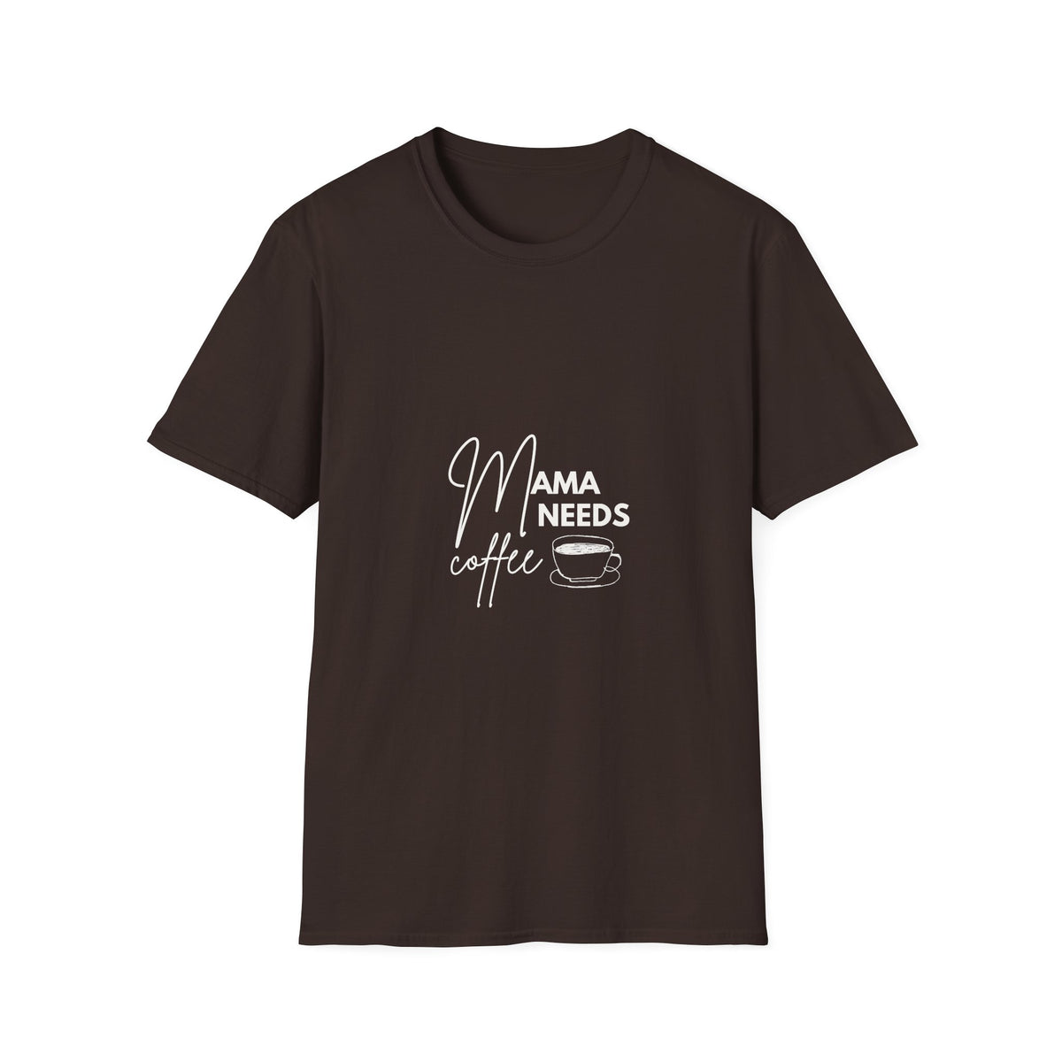 Mama Needs Coffee Unisex Softstyle Parents T-Shirt - Perfect for Moms and Coffee Lovers