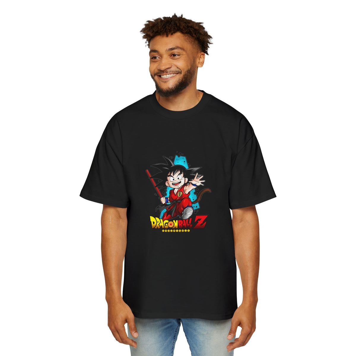 Dragon Ball Z Men's Oversized Tee - Retro Anime Graphic Tee for Fans