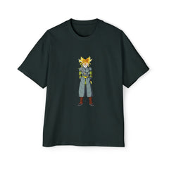 Men's Heavy Oversized DRAGON  Tee - Bold Anime Character Design Shirt