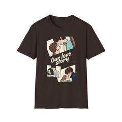 Our Love Story Unisex Softstyle Relatonship T-Shirt - Romantic Graphic Tee for Couples