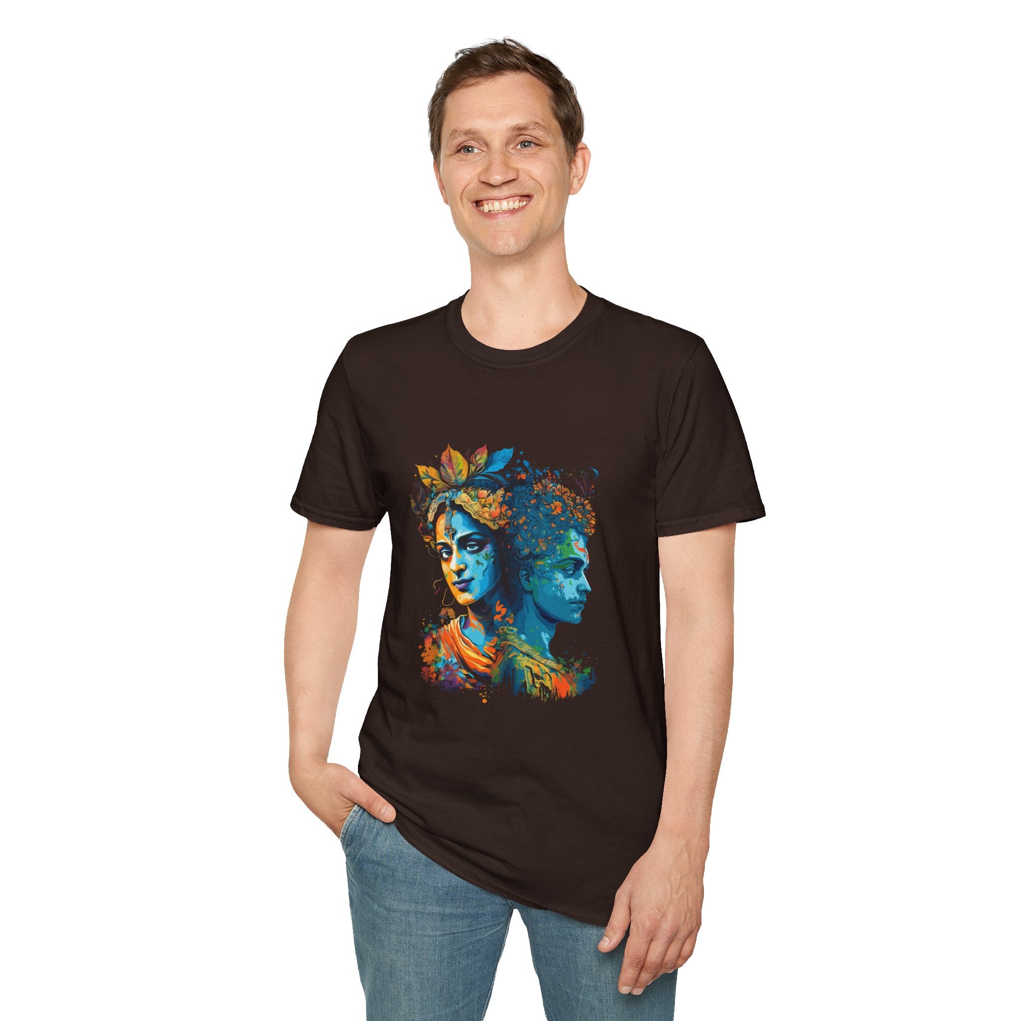 radha_krishna devotional  Printed T-Shirt - Colorful Art Tee for Creative Souls