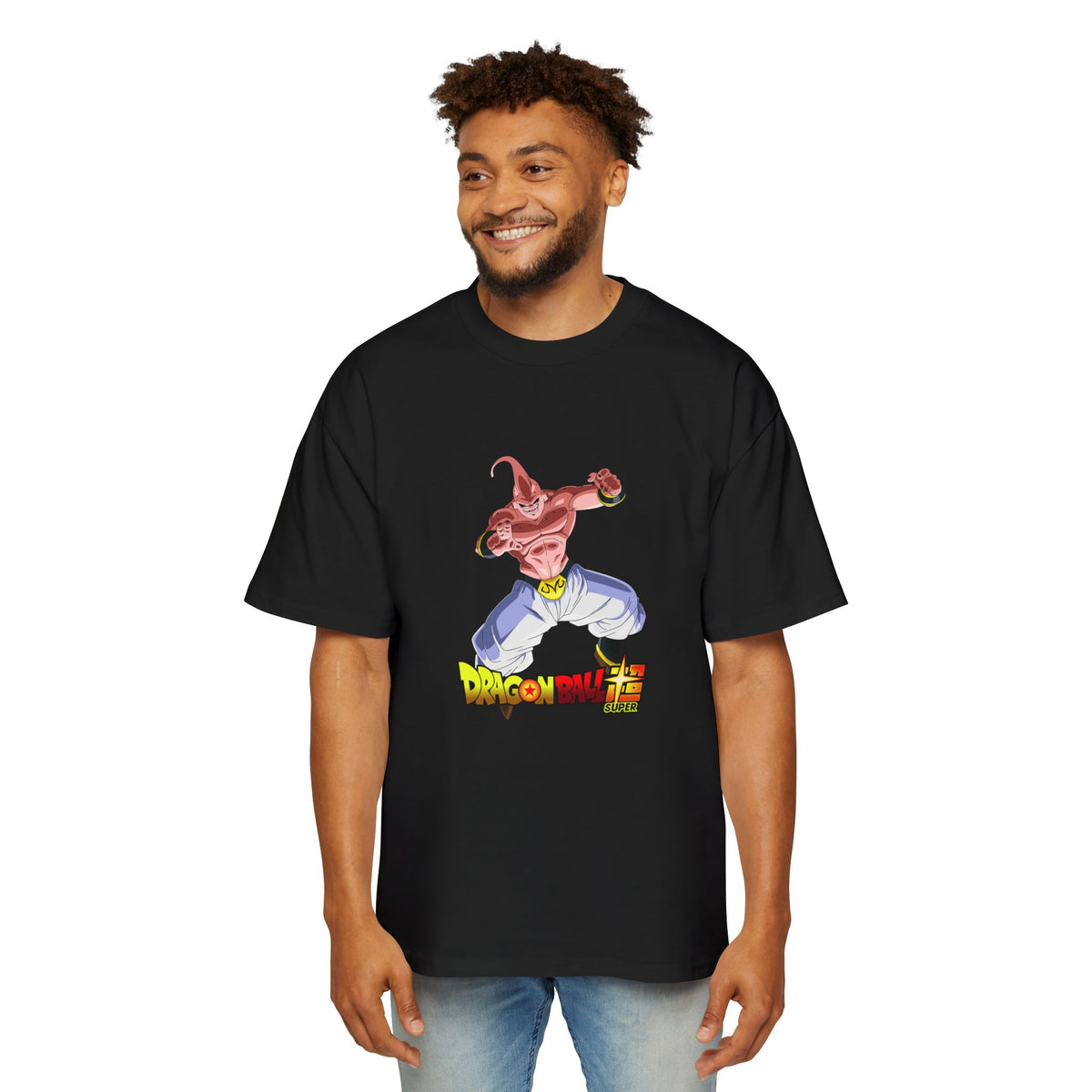 Dragon Ball Z Men's Heavy Oversized Tee - Fun Graphic Tee for Anime Fans