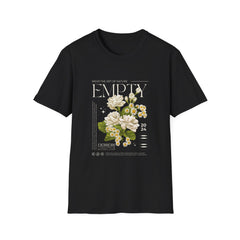 Floral Art Unisex Softstyle Girls T-Shirt - Celebrate Nature with 'EMPTY' Design