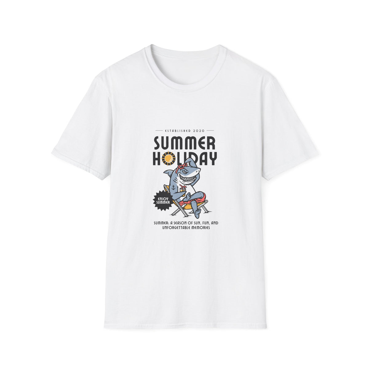 Summer Holiday Unisex Softstyle T-Shirt - Fun Vacation Graphic Tee