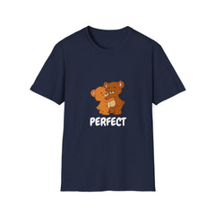 Cute 'Perfect' Bear Unisex Softstyle Relatonship T-Shirt