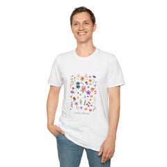 Stay Wild Floral Unisex Girls T-Shirt - Softstyle Nature Tee for Garden Lovers
