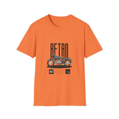 Retro Motorcycle Unisex Softstyle Girls T-Shirt – Vintage Racing Tee for Bike Lovers