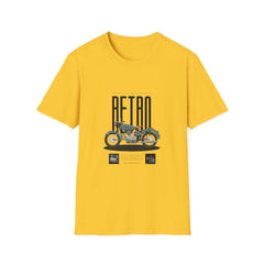 Retro Motorcycle Unisex Softstyle Girls T-Shirt – Vintage Racing Tee for Bike Lovers