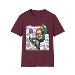 Skateboarder Graffiti Graphic Unisex T-Shirt - 'Skate or Die' Design