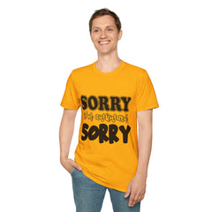 Funny Awkward Sorry Printed English quotes Unisex Softstyle T-Shirt - Perfect for Introverts and Everyday Wear