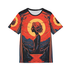 Stylish Men's Sports Premium Jersey with Bold Sunset Design
