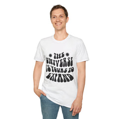 Cosmic Inspiration Printed English quotes Unisex Softstyle T-Shirt - 'The Universe Is Yours To Expand'