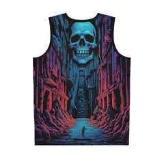 Eerie Urban Escape Basketball Jersey - Bold Graphic Design for Streetwear Enthusiasts