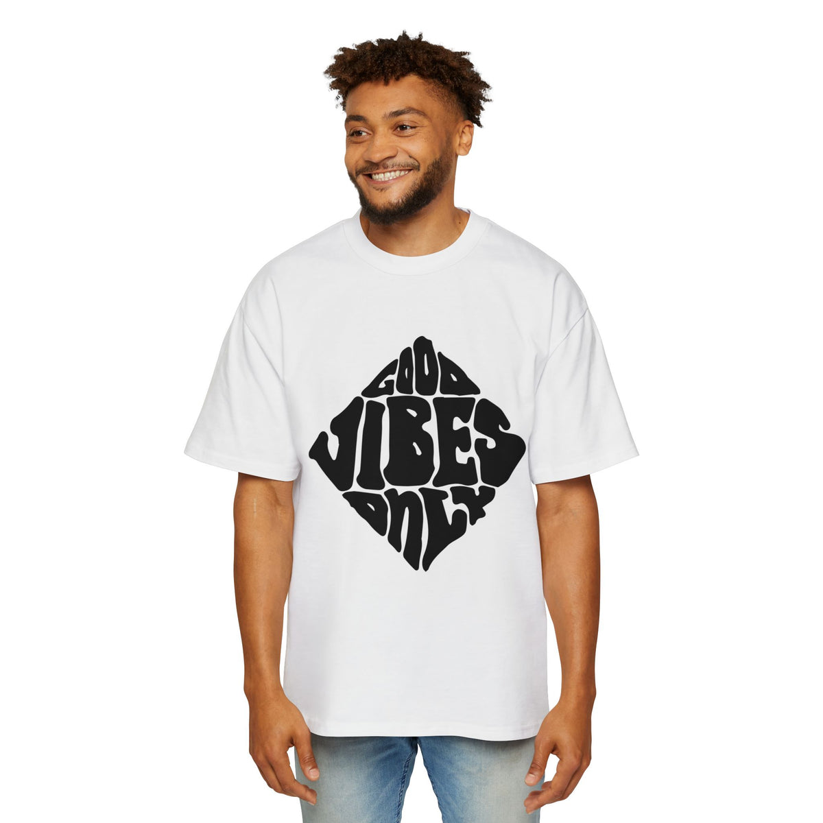 Good Vibes Only Oversized Tee - Men’s Streetwear Shirt