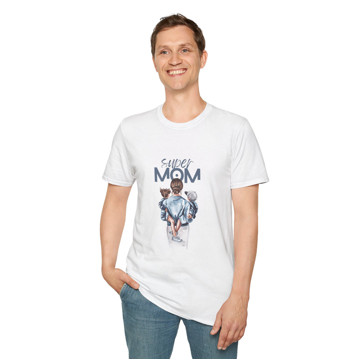 Super Mom Unisex Softstyle Parents T-Shirt – Perfect Gift for Mother's Day