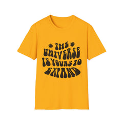 Cosmic Inspiration Printed English quotes Unisex Softstyle T-Shirt - 'The Universe Is Yours To Expand'