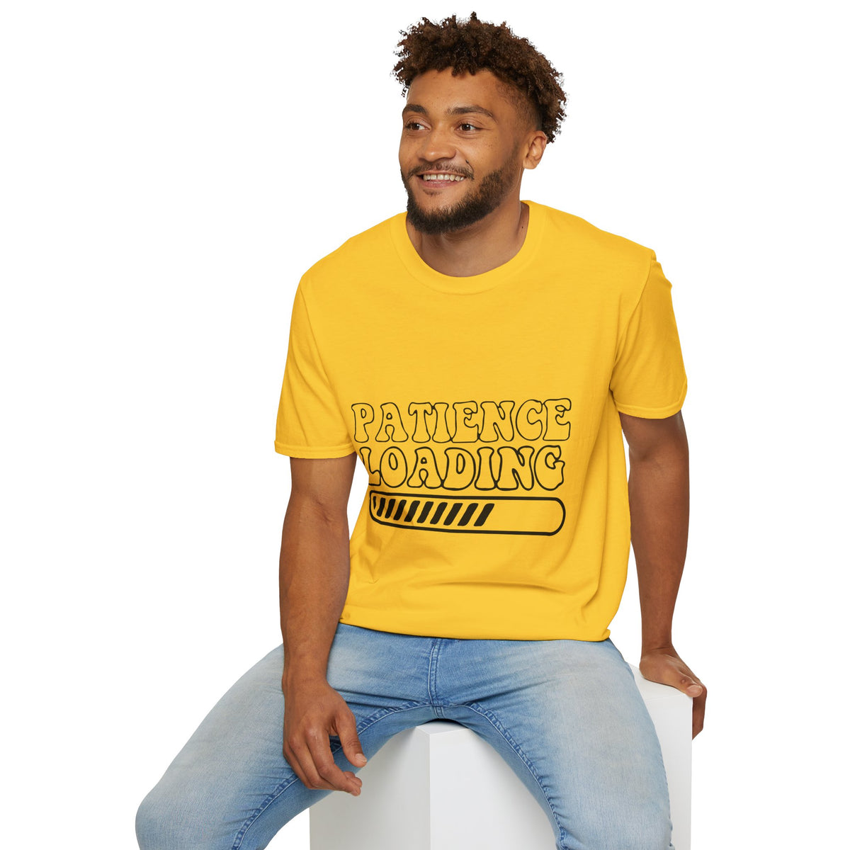 Patience Loading Printed English quotes Unisex Softstyle T-Shirt – Fun & Casual Graphic Tee
