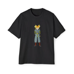 Men's Heavy Oversized DRAGON  Tee - Bold Anime Character Design Shirt