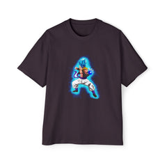 Anime-Inspired Oversized DRAGON  Tee for Men - Super Saiyan Battle Design