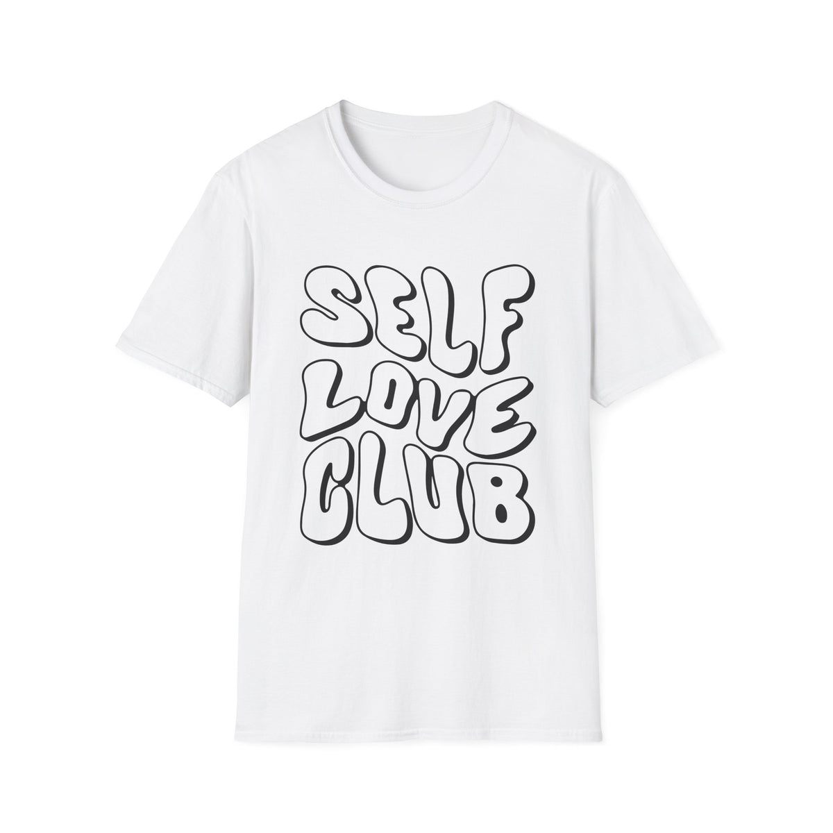 Self Love Club Printed English quotes Unisex Softstyle T-Shirt - Inspirational Graphic Tee for Self-Care Enthusiasts