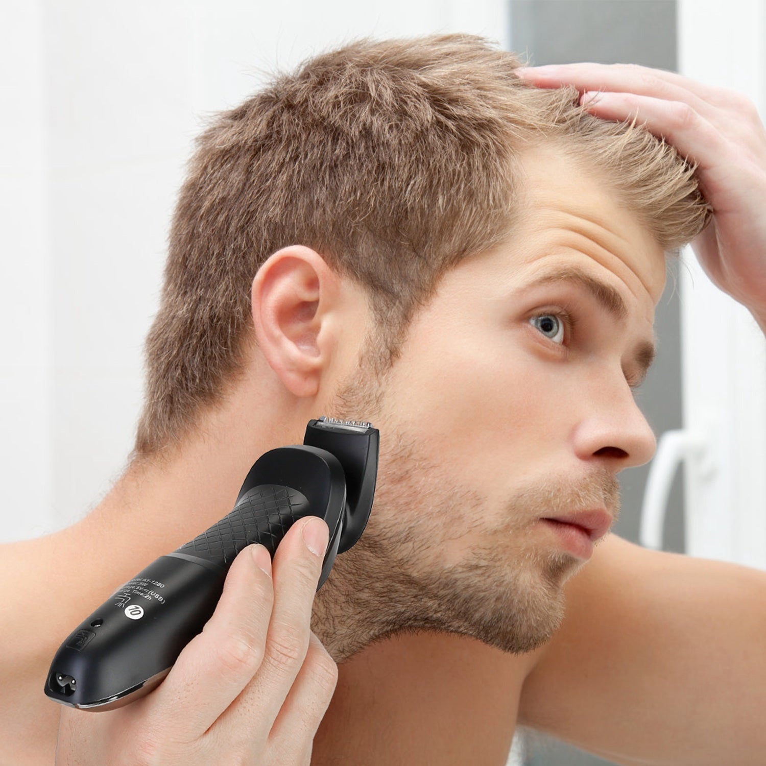 1Pack 5 In 1 Electric Razor Shaver Rechargeable Cordless Head Beard Trimmer Shaver Kit IPX6 Waterproof Dry Wet Grooming Kit