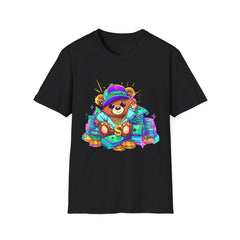 Groovy Bear Money Unisex Softstyle Teddy T-Shirt - Fun Graphic Tee for Casual Wear