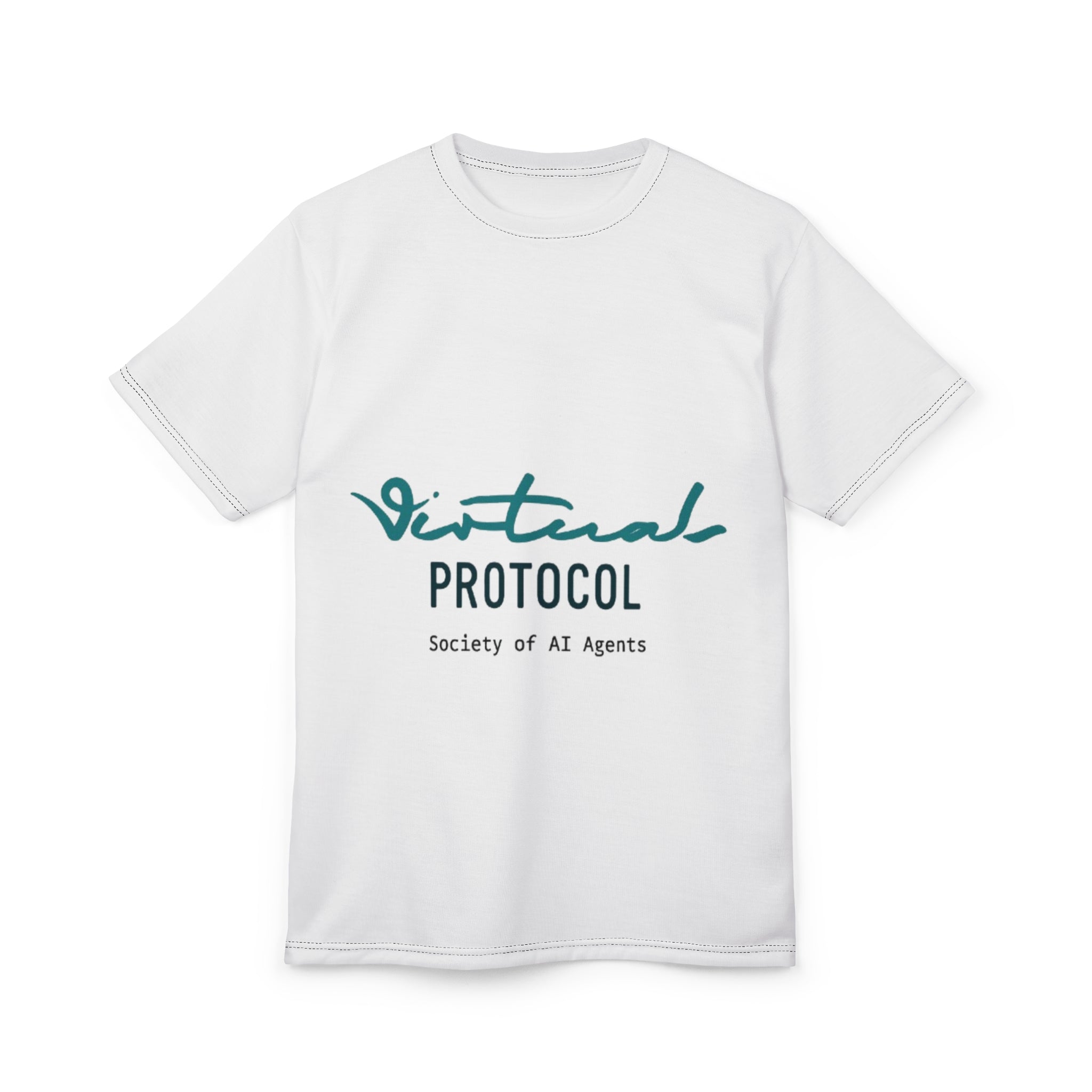 Virtual Protocol Unisex Tee, AI Agents Shirt, Tech Fashion, Geeky Gift, Casual Wear, Unique Graphic Tee