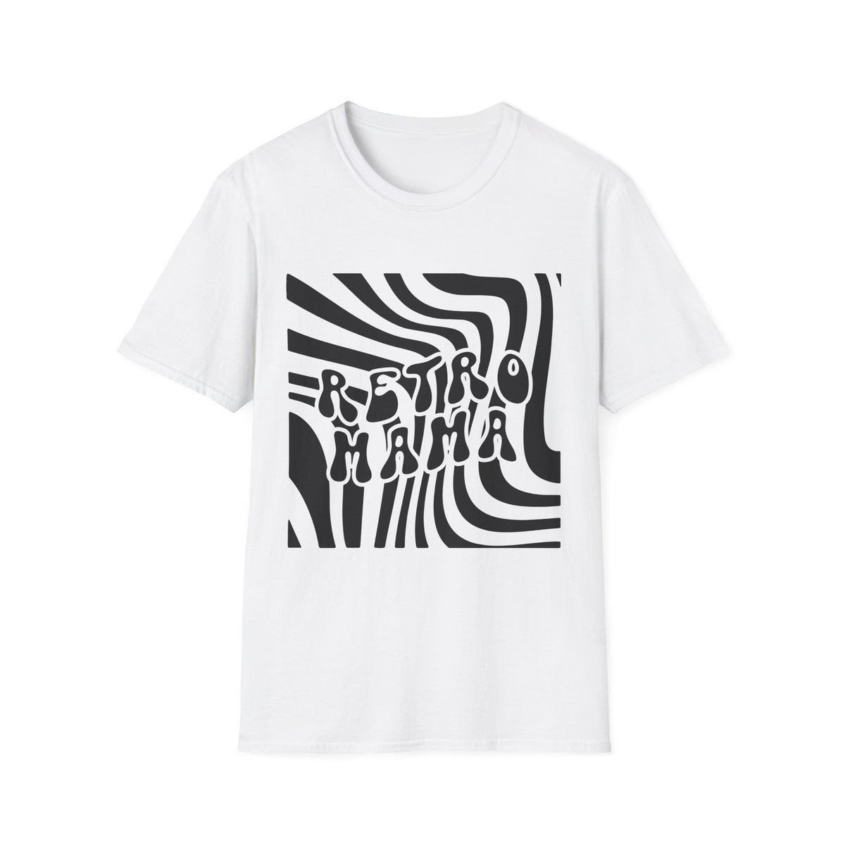 Retro Mama Printed English quotes Unisex Softstyle T-Shirt - Groovy Vibes Apparel