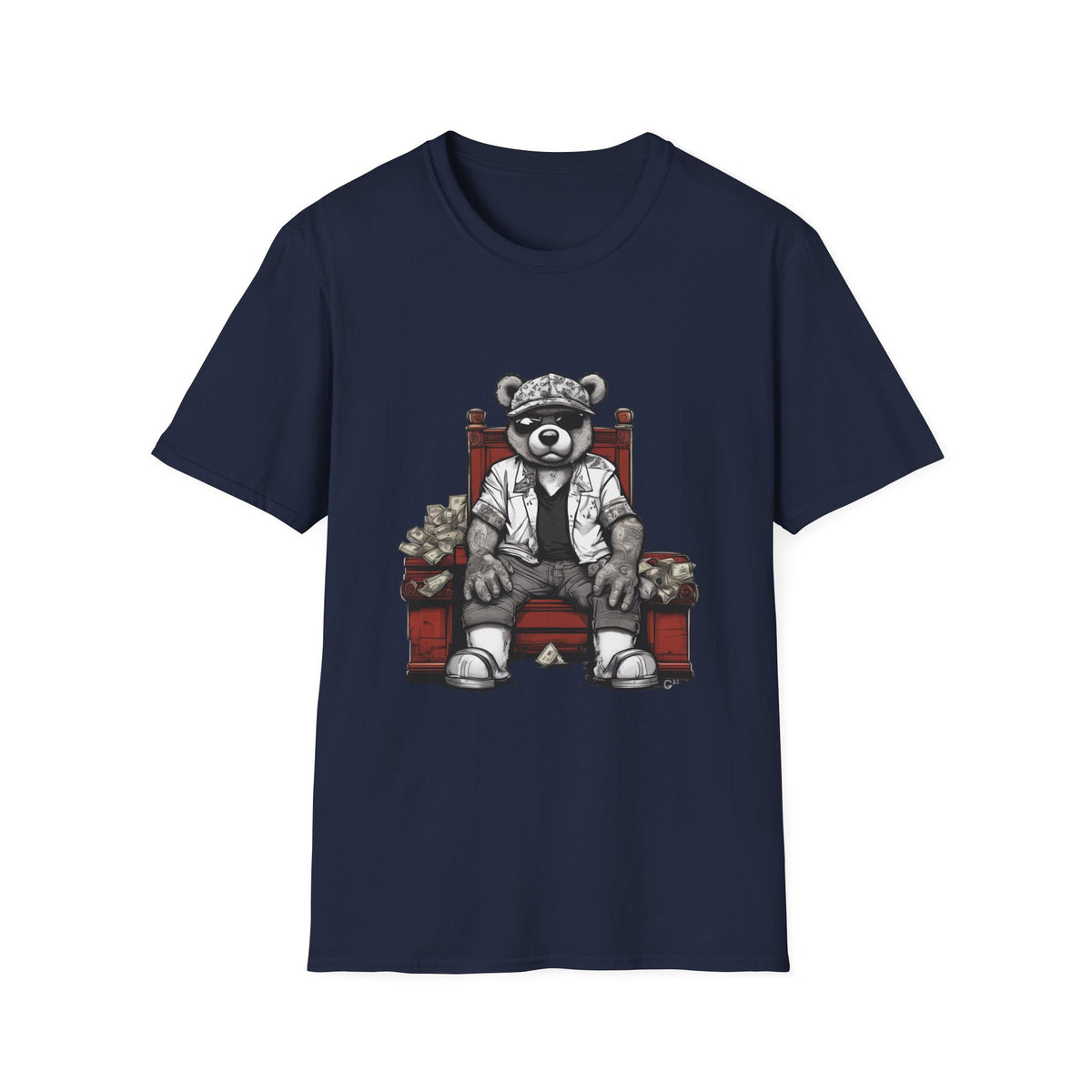 Funny Bear King Unisex Softstyle Teddy T-Shirt - Perfect for Casual Outings