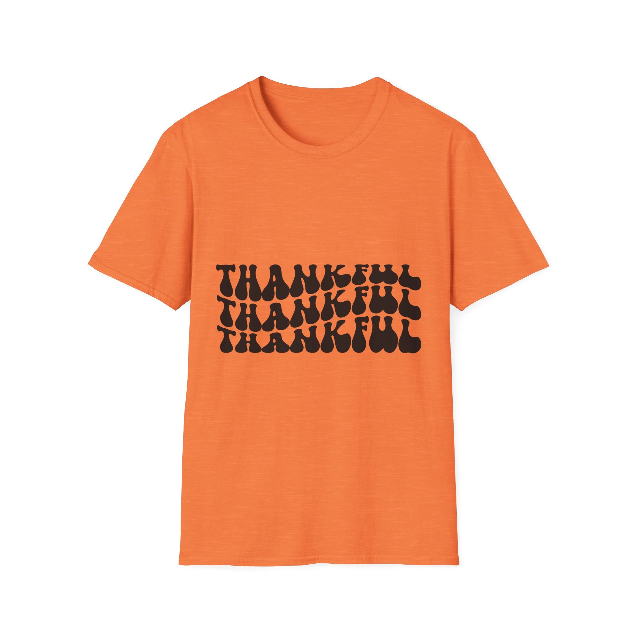 Thankful Printed English quotes Unisex Softstyle T-Shirt - Perfect for Gratitude Celebrations and Everyday Wear
