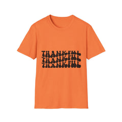 Thankful Printed English quotes Unisex Softstyle T-Shirt - Perfect for Gratitude Celebrations and Everyday Wear