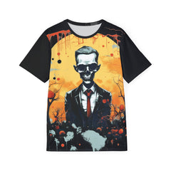 Men's Sports Jersey Premium - Skull Graphic Tee for Halloween and Unique Style