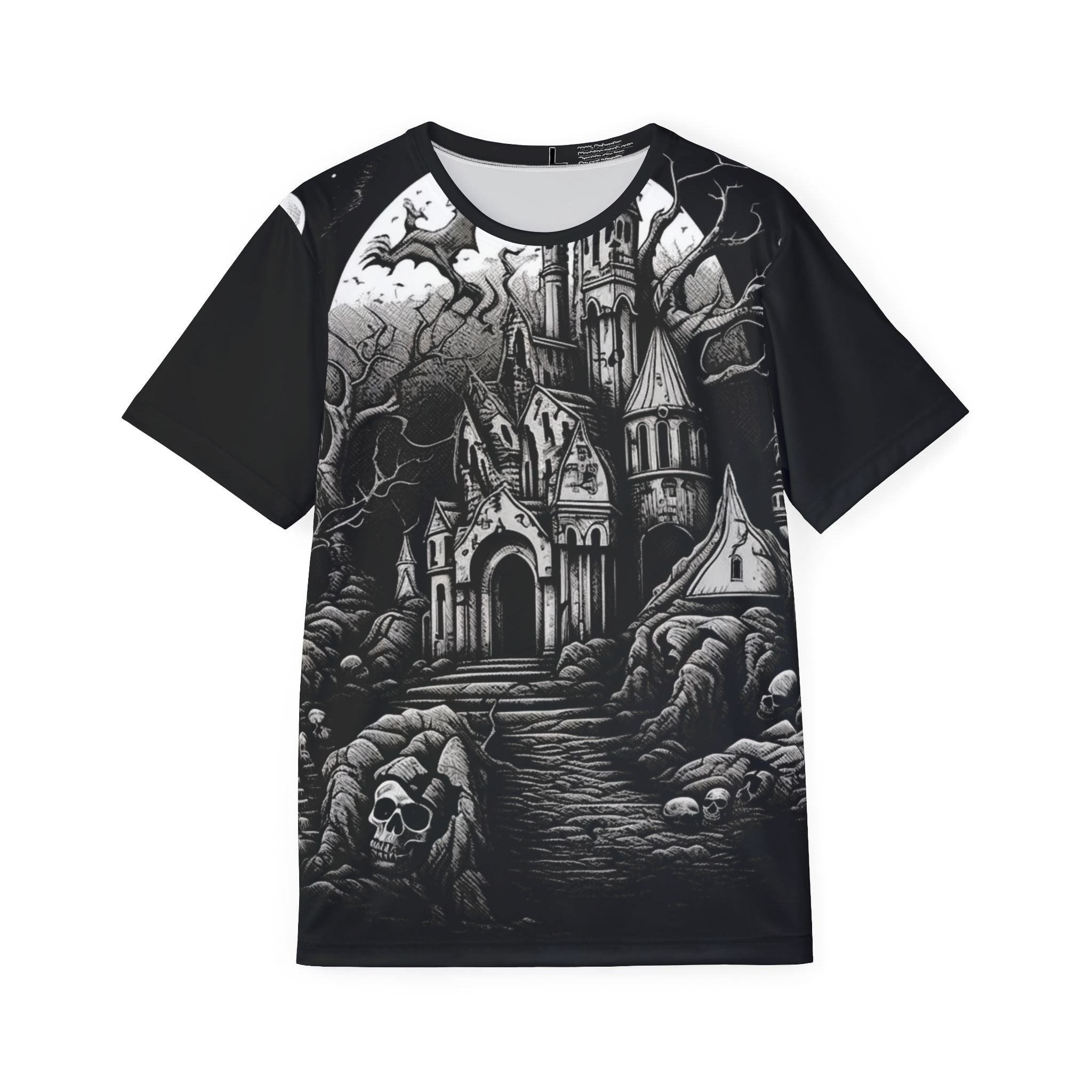 Gothic Castle Men's Sports Premium Jersey - Unique Athletic Tee for Halloween & Sports Enthusiasts