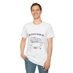Breath of Fresh Air Unisex Softstyle Girls T-Shirt - Comfy Nature Tee for Relaxed Living