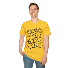 Always Stay Humble Printed English quotes  & Kind T-Shirt