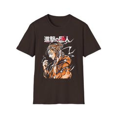 ATTACK ON TITAN ANIME  Printed T-Shirt - Softstyle Black T-Shirt