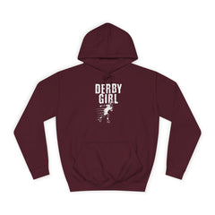 Unisex Derby Girl Hoodie | Comfortable College Pullover for Roller Derby Enthusiasts